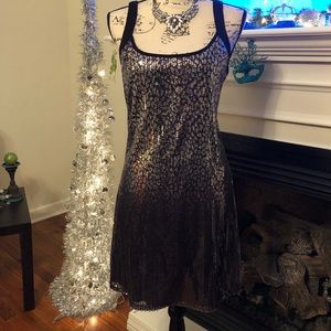 OMBRÉ SEQUINED DRESS